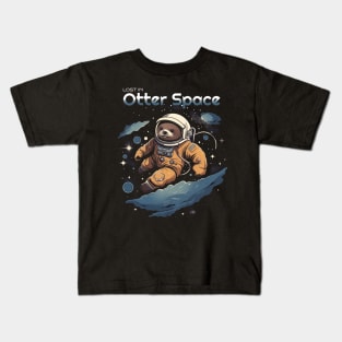 Lost In Otter Space Kids T-Shirt